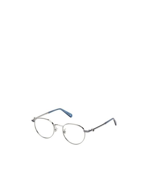 Moncler White Eyewear Round Frame Glasses for men