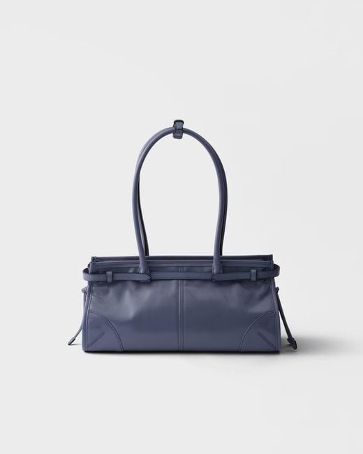 Prada Blue Bonnie Medium Leather Handbag