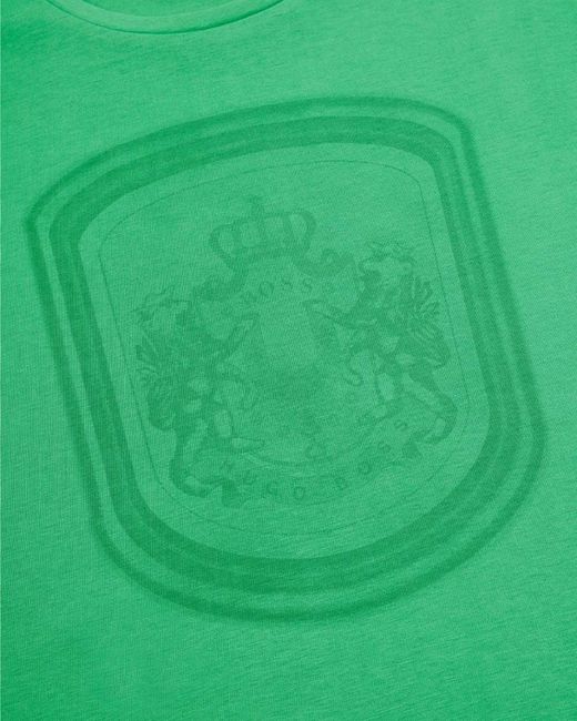 Boss Green T-Shirt With Round Neck And Short Sleeves for men
