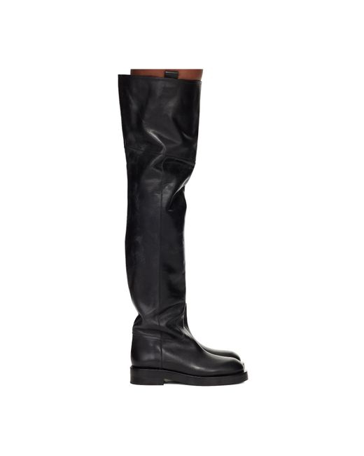 Paris Texas Black Nappa Over-The-Knee Boots