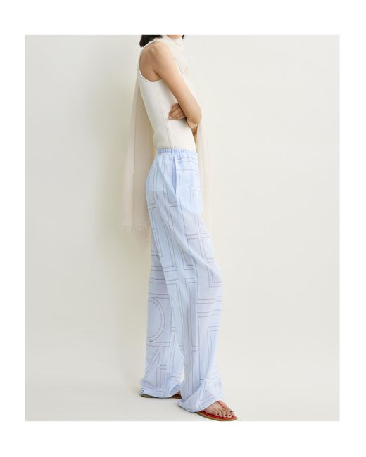 Totême Blue Totême Monogram Pajama Bottoms