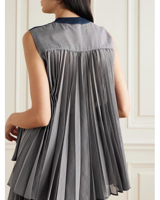 Sacai Blue Spliced Top