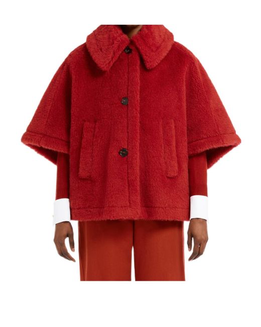 Max Mara Red Tenebre Cape