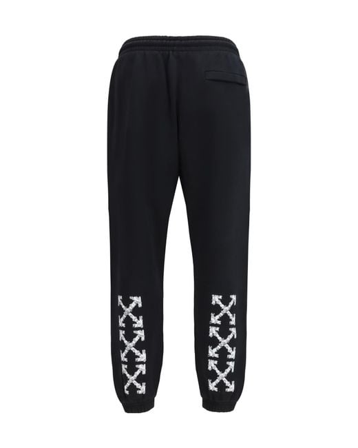 Off-White c/o Virgil Abloh Black Heraldic Arrow Cuffed Sweatpants for men