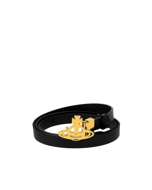 Vivienne Westwood Black Adjustable Waist Belt