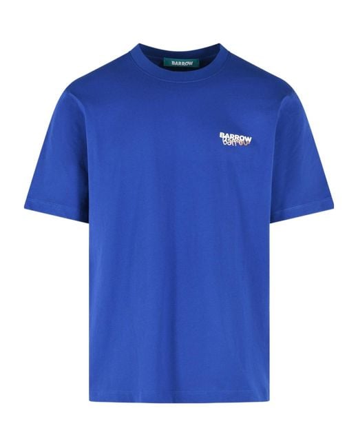 Barrow Blue Bear Print T-Shirt for men