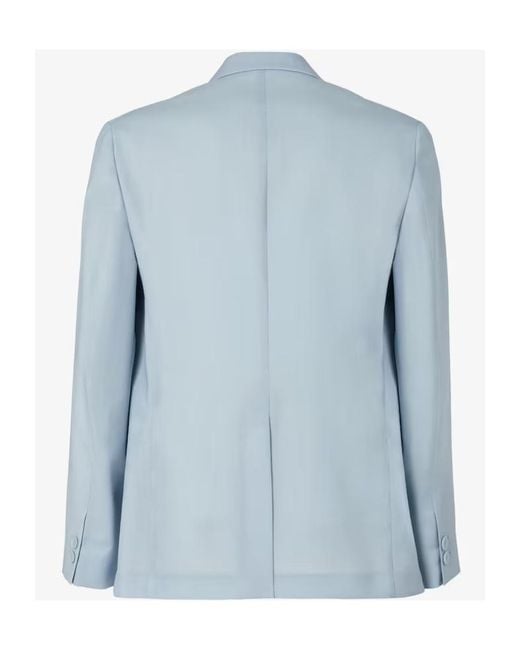 Fendi Blue Button-Fastening Blazer for men