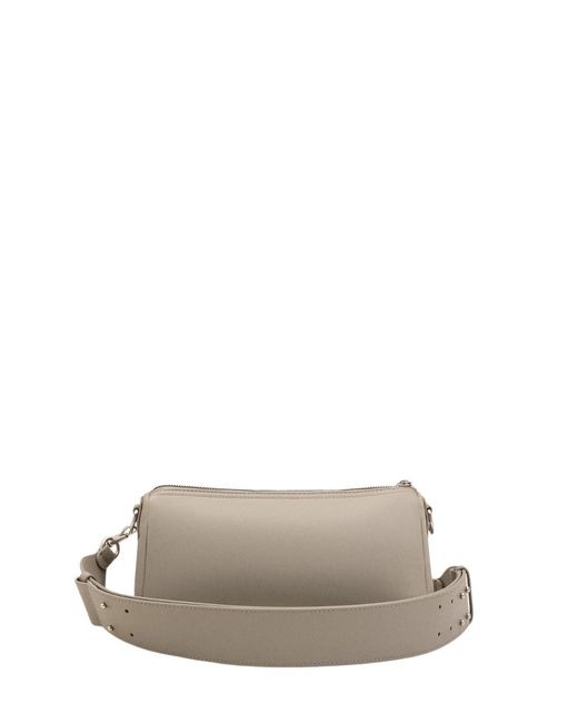 AMI White Padded Leather Marcel Shoulder Bag for men