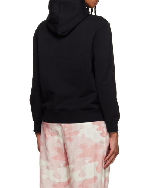Lanvin Black Logo-Print Drawstring Hoodie