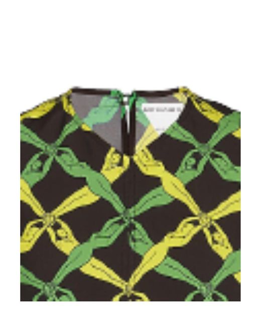 Bottega Veneta Green Graphic Printed Regular Fit Blouse