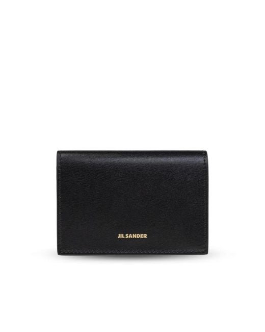 Jil Sander Black Logo Printed Bi-Fold Cardholder
