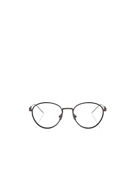 Brunello Cucinelli White Round Frame Glasses for men