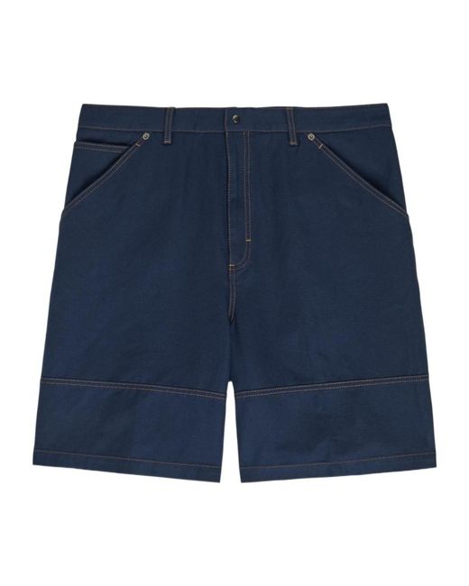 Moncler Blue Casual Multi-Pocket Shorts for men