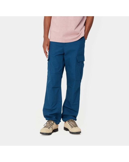 Carhartt Blue Logo Casual Pants for men