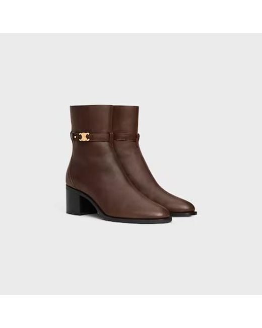 Céline Brown Garance Triomphe Strap Boot