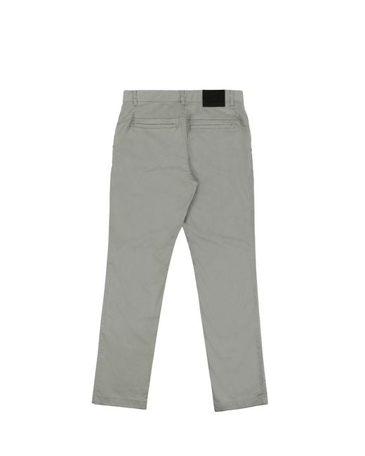 EA7 Gray Straight Casual Pants for men