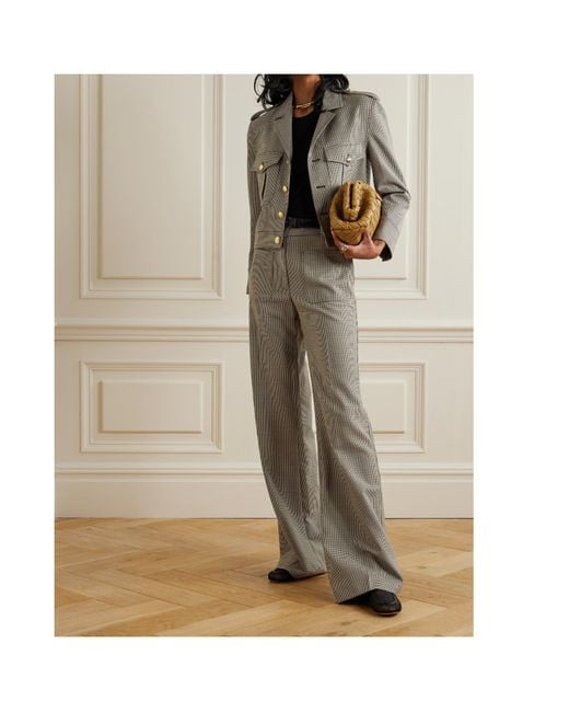 Nili Lotan Green Lourde Houndstooth Short Casual Jacket