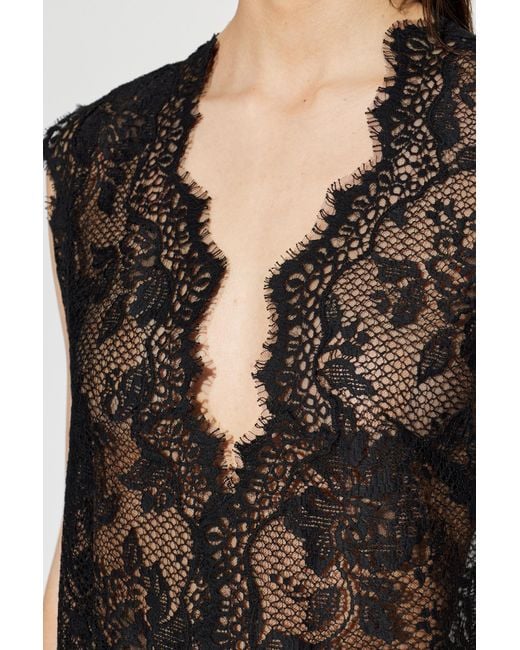 Dolce & Gabbana Black Sleeveless Lace Dress