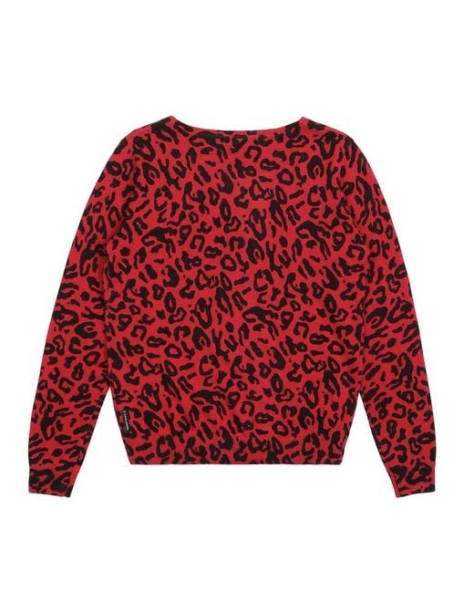 Armani Jeans Red V-Neck Sweater