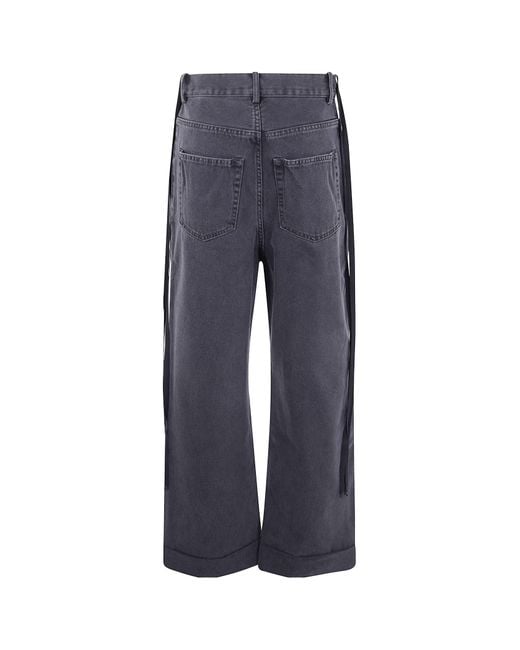 Ann Demeulemeester Blue Wide-Leg Jeans