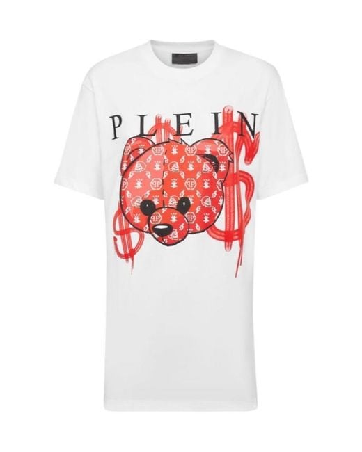 Philipp Plein White Logo Details T-Shirt