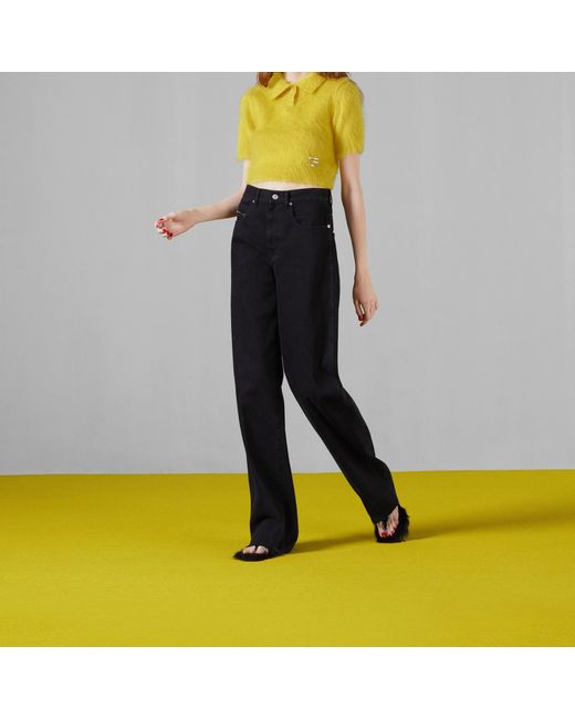Gucci Black Horsebit Straight-Leg Pants