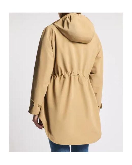 Fay Natural Drawstring Hooded Jacket