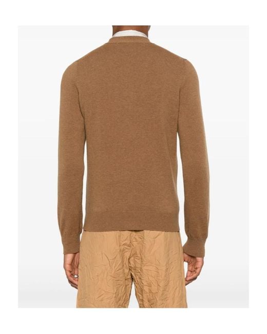 Comme des Garçons Brown Heart-Patch Wool Cardigan for men