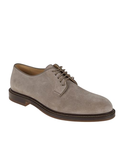 Brunello Cucinelli Brown Pair Of Laced Shoes for men
