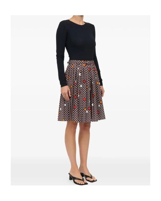 MM6 by Maison Margiela Multicolor Floral-Printed Pleated Midi Skirt