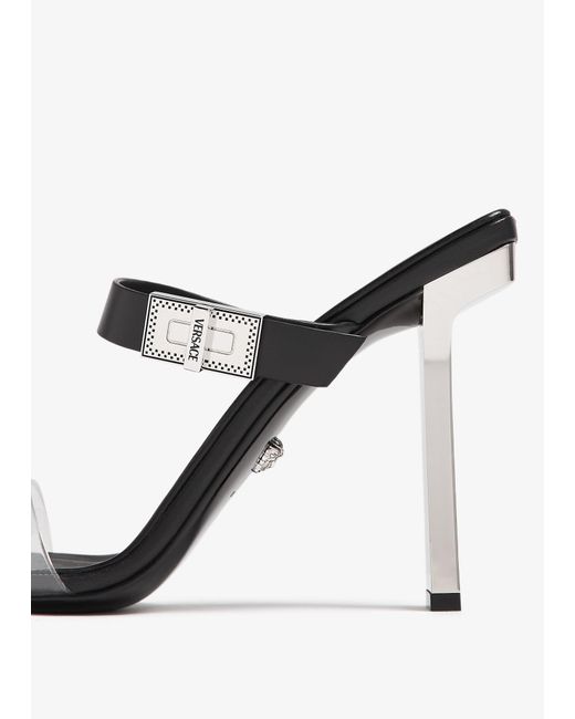 Versace White Heeled Slippers