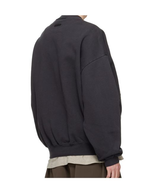 Fear Of God Black Essentials Campus 90S Crewneck Sweatshirt for men