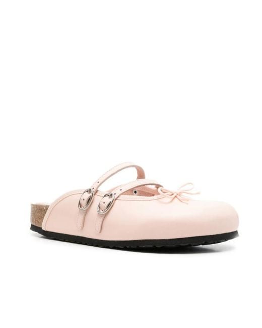 Repetto White X Birkenstock Round-Toe Mules