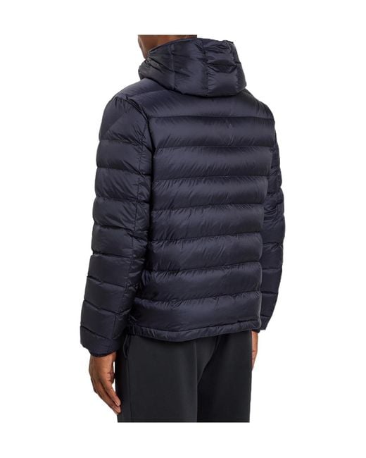 Moncler Blue Verith Hooded Padded Nylon Jacket for men
