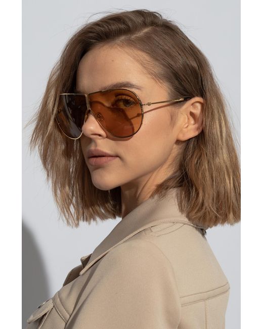 Tom Ford Metallic Logo Sunglasses for men