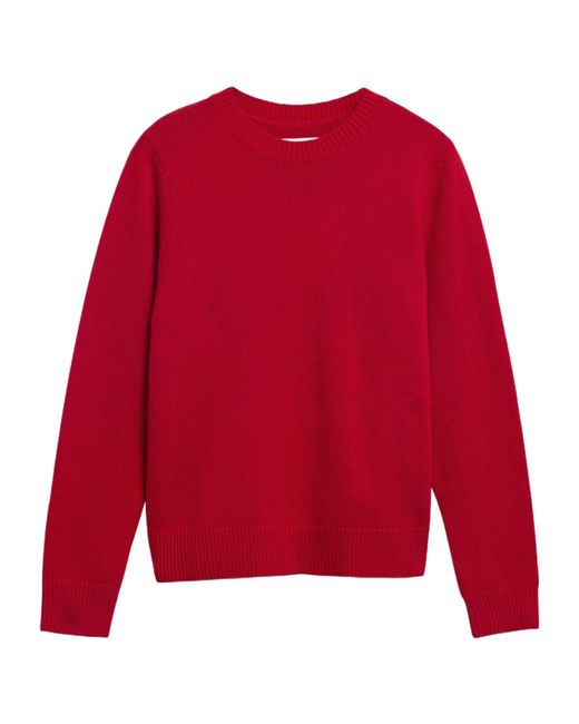 Barbour Red Crew-Neck Pullover