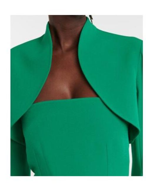 Safiyaa Green Crepe Gown