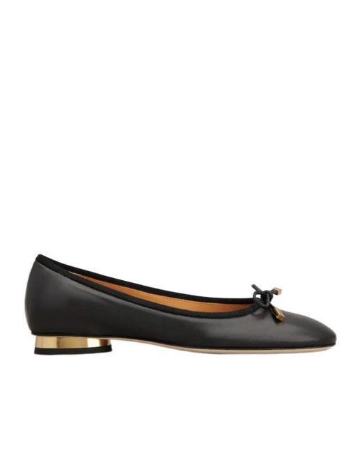 Tod's Black Round-Toed Ballet Shoes
