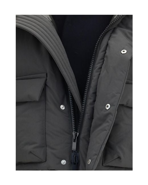 Sacai Gray High Neck Puffer Jacket