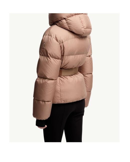 Moncler Pink Grenoble Nisene Zip-Up Belted Jacket