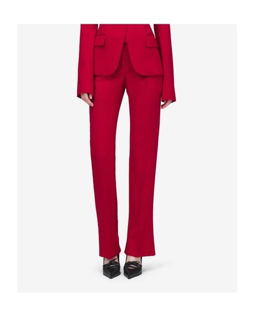 Alexander McQueen Grain De Poudre Tailored Trousers