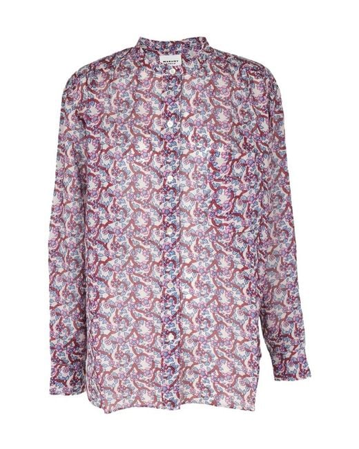 Isabel Marant Purple Isabel Marant Étoile Allover Floral Printed Shirt