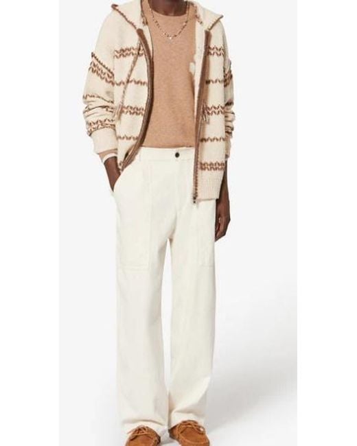 Isabel Marant Natural Hooded Knitted Jacket for men
