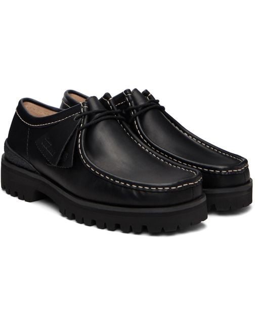 Clarks Black Walla Yukoner Derby Shoes for men