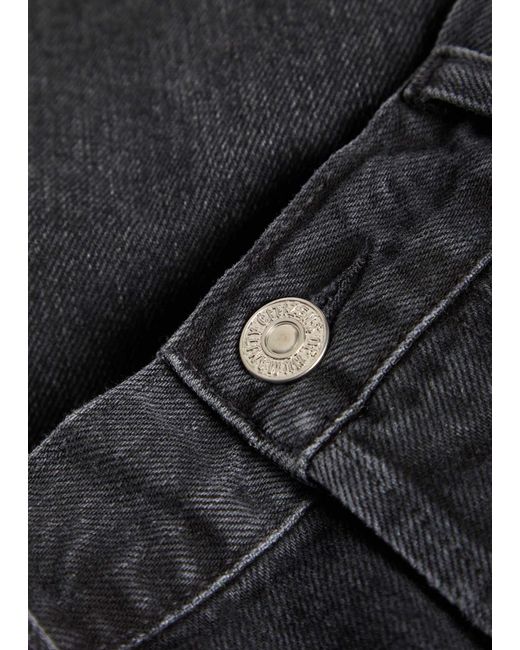 Citizens of Humanity Black Frayed Denim Shorts