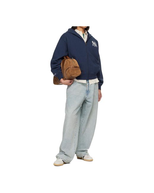 Sporty & Rich Blue Heritage Yankees Zip Hoodie