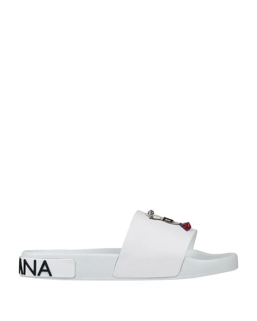 Dolce & Gabbana Metallic Round Toe Casual Slippers