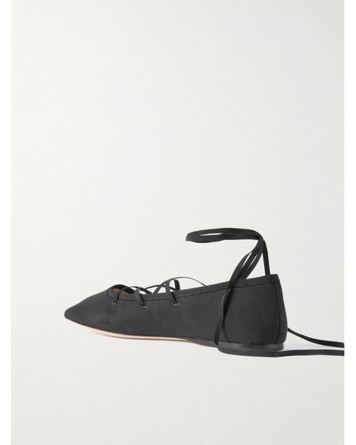 Loeffler Randall Black Grosgrain Ballet Flats