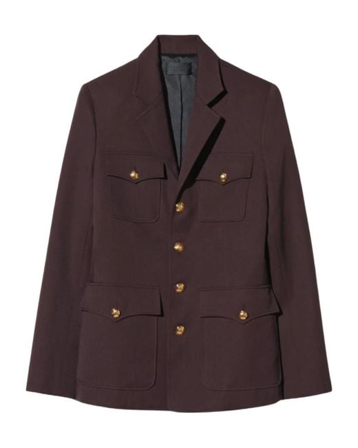 Nili Lotan Brown Single-Breasted Casual Jacket