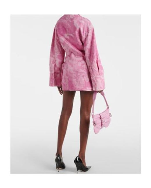 Blumarine Pink Camouflage Denim Work Jacket